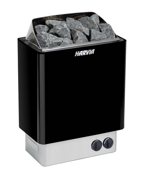 Saunaofen KIP80 8.0 kW Elektrosaunaofen schwarz, integrierte Steuerung