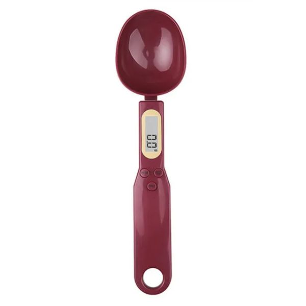 Löffelwaage, digitaler LCD Messlöffel bis 1 kg, rot
