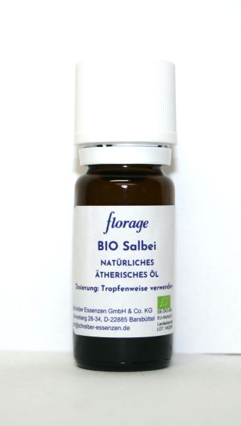 BIO Salbei 100% natürliches ätherisches Öl, zertifiziert, 10 ml