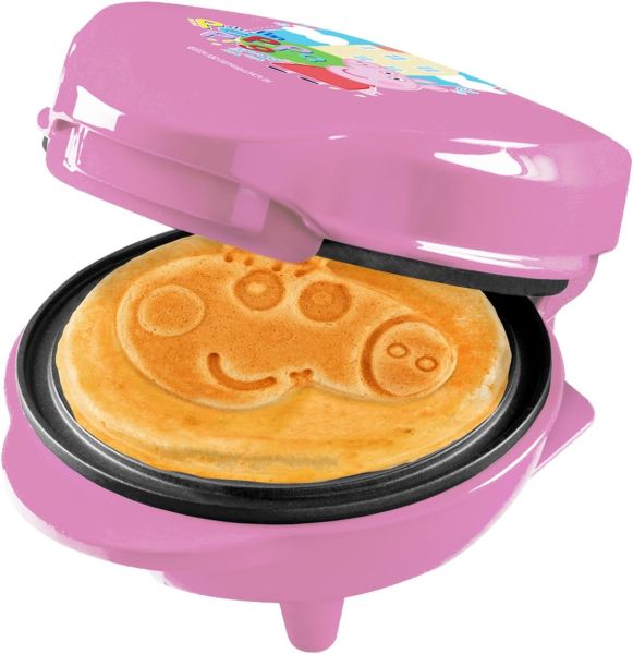 Bestron APW500P Peppa Pig Mini Waffeleisen, Peppa Waffeln, rosa