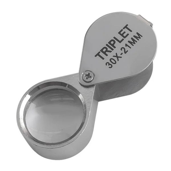 Triplet Einschlaglupe 30fach, Lupe 30x 21mm
