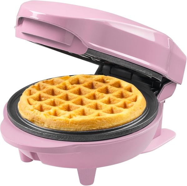 Bestron AMW500PBS Mini Waffeleisen, pink