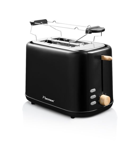 Bestron ATO850BW Toaster 800W black&wood