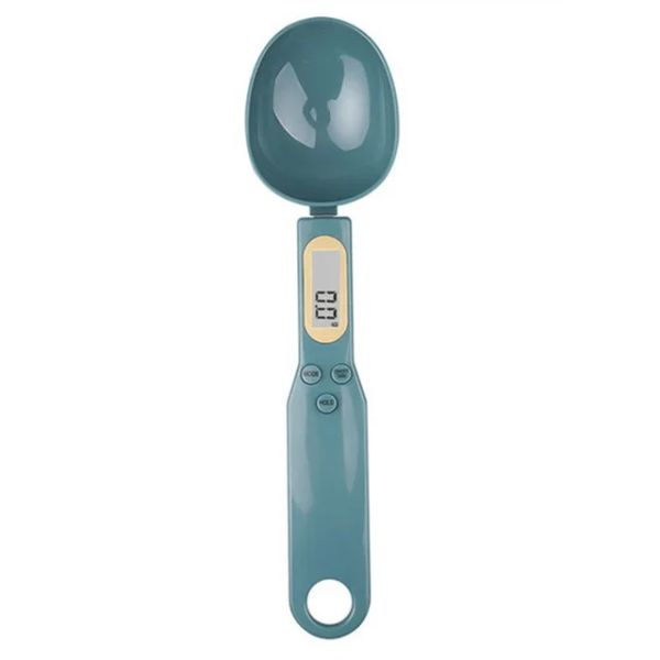 Löffelwaage, digitaler LCD Messlöffel bis 1 kg, blau-grün