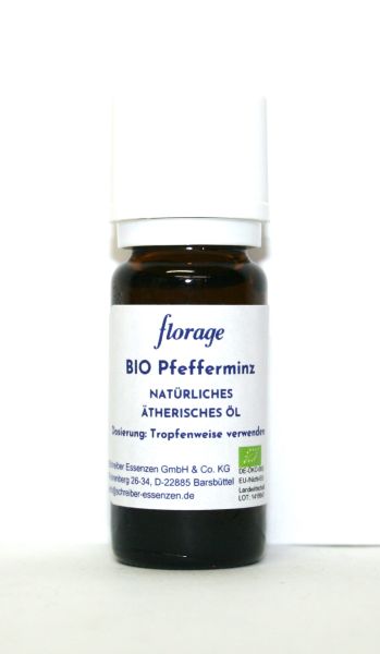 BIO Pfefferminze 100% natürliches ätherisches Öl, zertifiziert, 10 ml