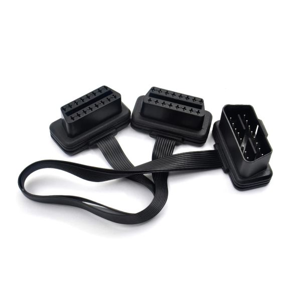 OBDII 16-poliger ELM327-Stecker auf Dual-Buchse Y-Splitter Verlängerung