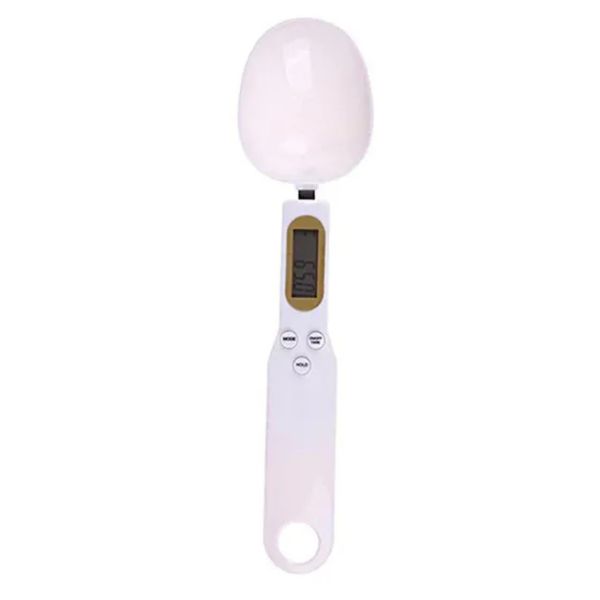 Löffelwaage, digitaler LCD Messlöffel bis 1 kg, weiss